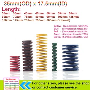 35mm Compression Spring Light/Heavy Load Stamping Mould Die Spring 20-100mm L