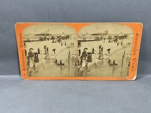 Coney Island ~ New York ~ Women Beach Voorhies Bathhouse Stereoview - Picture 1 of 4