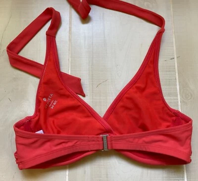 Athleta Naranja Halter Estilo Bikini Top Traje De Baño Talla 34 B/C Mujer Foto 1 de 4