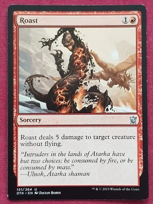 Magic The Gathering DRAGONS OF TARKIR ROAST red card MTG - Image 1 of 2