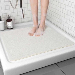 Non Slip Bath Mat for Shower Floor Loofah Textured Grip Skid Free 31.5x15.7in - Picture 1 of 12