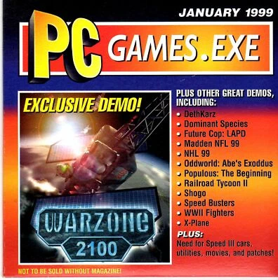 WARZONE 2100 + RAILROAD TYCOON II + more PC GAMES .EXE JANUARY 1999 Demos - Image 1 of 2