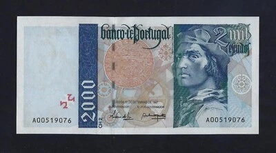 PORTUGAL 2000 Escudos 1997 P-189 UNC  - Image 1 of 2