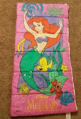 Saco de Dormir Disney La Sirenita Original Ariel Peluche Infantil Vintage  Foto 1 de 2