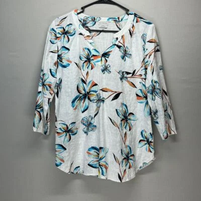 Blusa popover leve estampa floral Van Heusen aquarela mistura de algodão P/P - Imagem 1 de 4