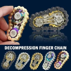 Piñones Volante Dedo Giroscopio Engranaje Cadenas Fidget Spinner Metal Escritorio-EDC-Juguete - Imagen 1 de 13