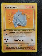 Carte Pokémon RHINOCORNE - 61/64 - Jungle édition 1 - FR