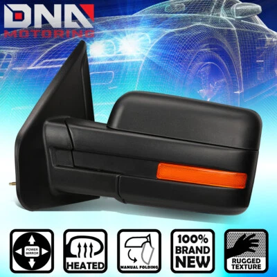 FOR 2004-2014 F150 POWER+HEATED REAR VIEW REPLACEMENT SIDE MIRROR LEFT DRIVER - Image 1 of 4