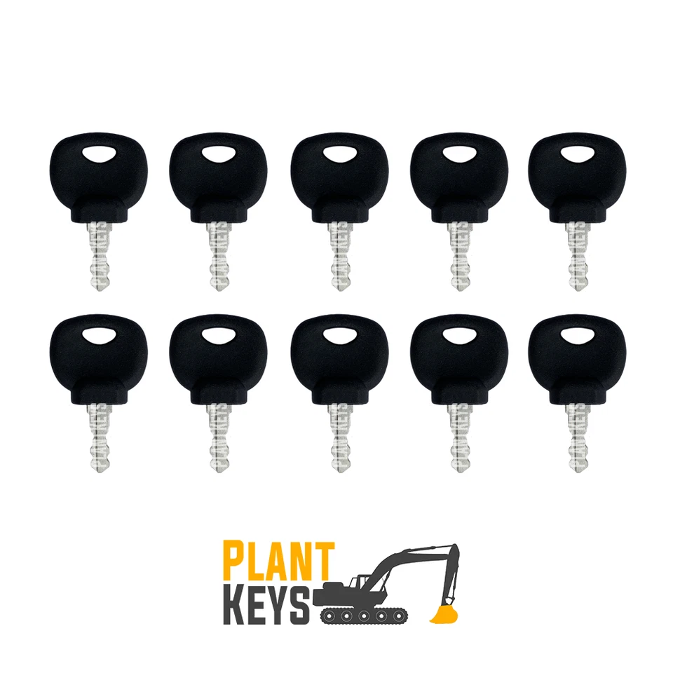 Hamm 14707 Set of 10 Keys Bobcat Forklift Dynapac Gehl SkyTrak Terex Volvo - Image 1 of 1