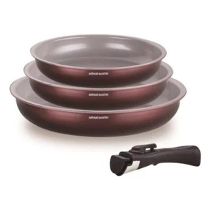 Set de 3 poêles ARTHUR MARTIN 20/24/28 cm Prune - Imagen 1 de 2