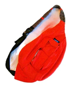 KAVU Sling Crossbody Backpack Rope Bag PackTravel Pink Salmon - Picture 1 of 7