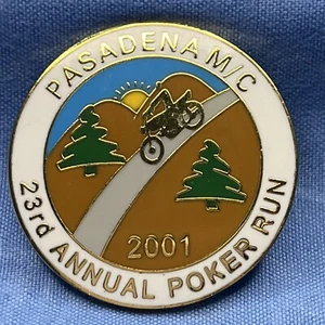 23rd Annual Pocker Run 2001 pin M/C - Imagen 1 de 5
