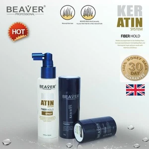 Beaver Hair Building Fibres Thickening Fibers Regain Loss Concealer Fixing Spray - Picture 1 of 1