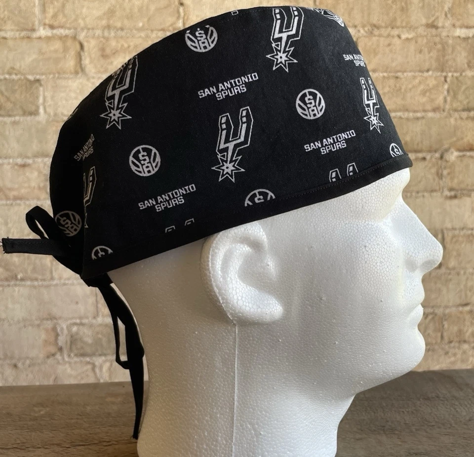 NBA San Antonio Spurs Black Spurs Scrub Hat Chemo Cap - Image 1 of 1