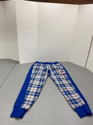 Pantalones deportivos Champion para hombre XL azules a cuadros tejido inverso joggers parche en C logotipo Foto 1 de 4