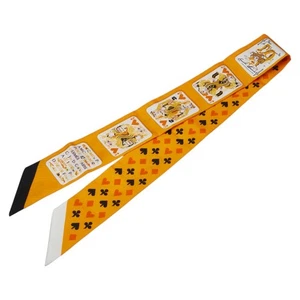 HERMES Twilly Jeu De Cartes Playing Cards Pattern scarf Women 【Used】 - Picture 1 of 4