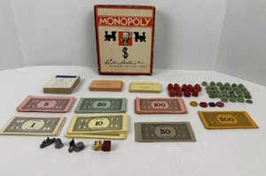 VINTAGE 1935 PATENT PENDING MONOPOLY GAME POST DARROW - NO BOARD - VERY RARE - Bild 1 von 15