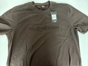 quicksilver t shirt L Brown  - Picture 1 of 4
