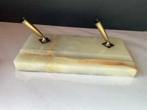 Vintage Sheaffer 9 x 5 Zoll Marmorsockel DOPPEL Füllfederhalter - KEINE Stifte - Bild 1 von 8