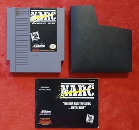 NARC (1990) w/ Manual Nintendo Entertainment System NES Authentic Cleaned Tested
