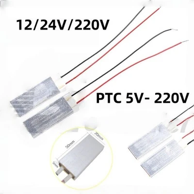 PTC Heizplatte 12V/24V/220V Heizelement Thermostat Heizplatte Heizung Platte - Bild 1 von 4