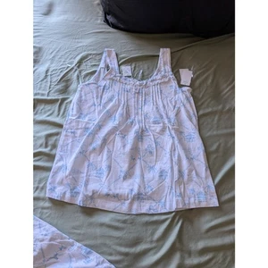 Nuevo con etiquetas Conjunto de pijama bermudas de algodón Carole Hochman Palm Beach talla L - Imagen 1 de 5