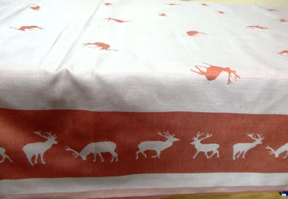 Tischdecke  Tafeltuch  140x 300 cm Rentier Hirsch   Baumwolle     XL - Bild 1 von 4