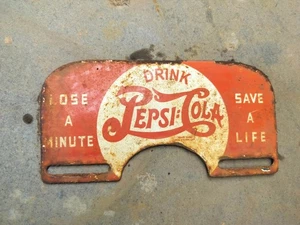 Porzellan Pepsi Cola Emailschild Größe 8" x 4" Zoll - Bild 1 von 2