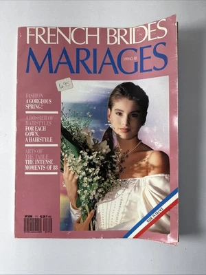 Vintage French Brides Marriages Magazine - Spring 1988 - Rare Bridal Wedding Mag - Image 1 of 4