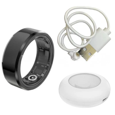 Anillo inteligente de seguimiento de salud con monitor de frecuencia cardíaca, oxígeno en sangre y sueño Foto 1 de 4