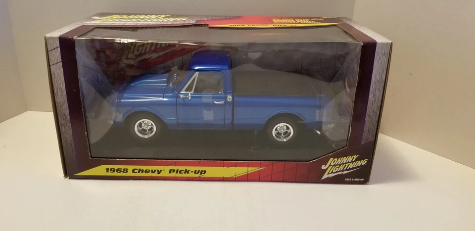 Chevy 1968 Pick-up  BLUE  1/18 By Johnny Lightning/ Playing Mantis  - Image 1 of 4
