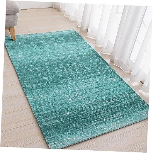 AMIDA 3x5 Rugs for Entryway Grey Non Skid Machine Washable - Abstract Stripe