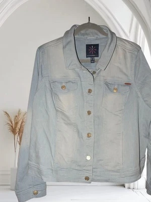 Isaac Mizrahi Live! Chaqueta vaquera TRUE DENIM para mujer, azul claro, talla 18W Foto 1 de 4