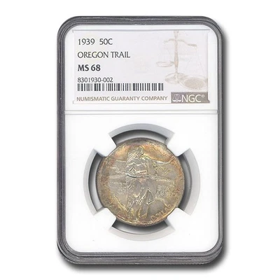 1939 Oregon Trail Commemorative Half Dollar MS-68 NGC - Image 1 of 3