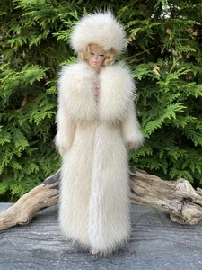 Cream Real Mink Fur Coat & Hat 4 Silkstone Barbie Fashion Royalty doll~dimitha - Picture 1 of 17