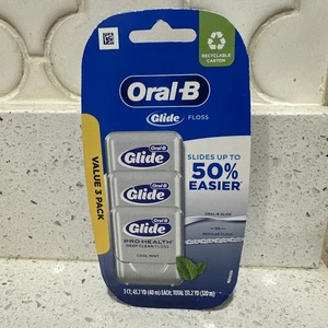 NUEVO PAQUETE DE 3 hilo dental Oral B Glide Pro Health limpieza profunda fresco como nuevo 131,2 YD ORIGINAL - Imagen 1 de 1