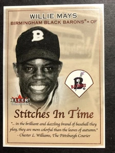 2001 Fleer Tradition "Stitches In Time" Willie Mays #14 of 25 - Picture 1 of 2