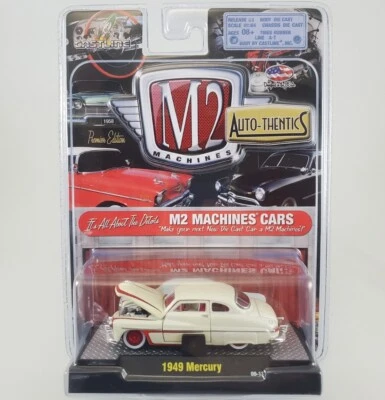 Máquinas M2 1949 Mercury White R08 apertura puertas y capó 1:64 diecast Foto 1 de 4