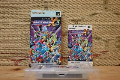 Rockman X3 w/box manual Nintendo Super Famicom SFC Very Good Condition! - Image 1 of 4