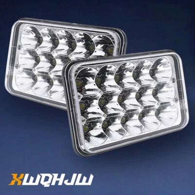 2PCS 4x6" LED Headlights Hi/Lo Sealed Beam DRL For 1977-1986 Chevrolet Caprice - Image 1 of 4