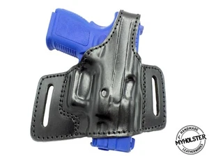 Springfield XD 9mm Subcompact OWB Pancake Style Thumb Break Belt Leather Holster - Picture 1 of 1