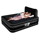 Get Fit Air Bed With Built In Electric Pump - Premium King Airbed - Quick Blow