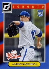 2014 Donruss The Rookies #96 Aaron Sanchez RC Toronto Blue Jays