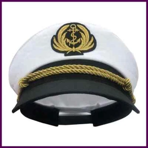 Yacht Kapitän Mütze Marine Marine Hut verstellbar Matrose Kapitän Kostüm Herren Boot - Bild 1 von 27