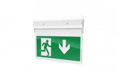 LED Emergency Drop Signage Two In One Fully Compliant Escape Lighting EL1503WH • 45.99£