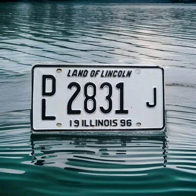 Placa de licencia de distribuidor Illinois 1996 DL 2831 J Foto 1 de 4