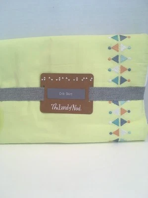 The Land Of Nod Crib Skirt, NEW, GR Big Top Skirt - Image 1 of 4