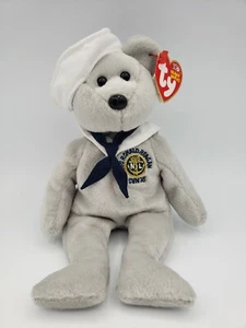 2003 TY Beanie Baby 10 Years USS Ronald Reagan CVN76 "Ronnie" Navy Sailor Bear - Picture 1 of 7