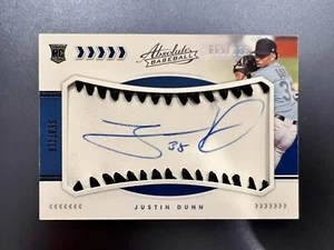 2020 Panini Absolute RC Material Signatures Black #120 Justin Dunn Mariners Reds - Picture 1 of 3