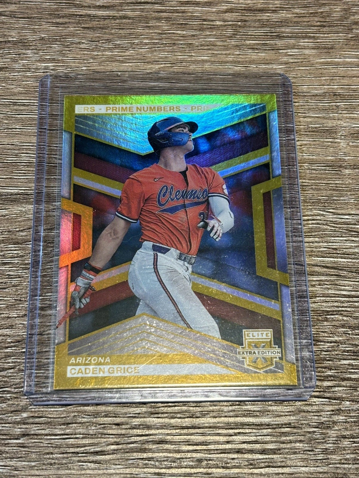 2023 Panini Elite Extra Edition Prime Numbers Gold #128 Caden Grice /24